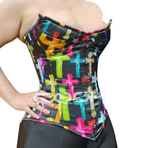 Corsés al por mayor con estampado sublimado cruzado - Product Image 1