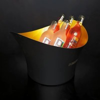 Seau à glace grande capacité avec poignée, élégant refroidisseur à vin, bol à champagne, idéal pour bar, fête, mariage, célébration