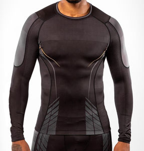 Vêtements de sport en gros, chemise de compression à manches longues, impression personnalisée, sublimation intégrale, pour adultes - Product Image 1