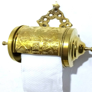 Distributeur de papier hygiénique en laiton coulé robuste-Accessoire de salle de bain de style ancien pour la décoration de l'hôtel - Product Image 2