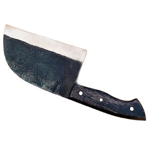 มีดเชฟเหล็กกล้าคาร์บอนทำมือ Burraq พร้อมด้ามไม้และปลอกหนัง ใช้งานได้หลากหลาย รับผลิตแบบ OEM/ODM สำหรับใช้ในครัว - Product Image 5