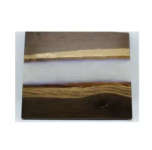 Wood resin wood epoxy service board home kitchen ware and restaurants cheese board with cut use hot sale