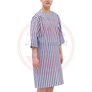 Venta al por mayor de batas de pacientes para las mujeres y los hombres uniformes de hospital de punto de algodón de calidad superior vestido de paciente para el Hospital - Product Image 3