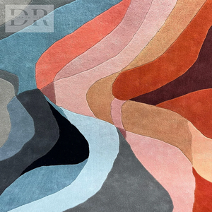 Alfombra sombreada moderna hecha a mano de lana de Nueva Zelanda 100% de alta calidad, regalo para el suelo del hogar, sala de estar - Product Image 1