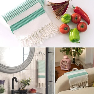 High Quality Striped Compressed Linen Kitchen <b>Tea</b> Towel Dish Towel Cleaning Cloth with Custom Logo and Colors - Product Image 5