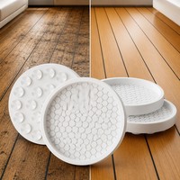 Patins de chaise en caoutchouc alvéolé anti-rayures, anti-vibrations, antidérapants pour la protection des pieds de meubles