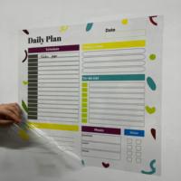 Tableau blanc organisateur de planification quotidienne pliable en bois et plastique, modèle 2024, en polystyrène durable, avec aimant à électrostatique