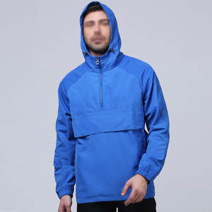 2025 Top Arrival Men's Canvas Anorak Windbreaker Jacket Full <b>Sleeve</b> Hood with <b>Detachable</b> Stand Collar and Rain Protection - Product Image 1