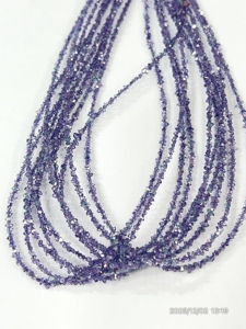 Cuentas de Cuarzo Herkimar con Recubrimiento de Diamante, Color Tanzanita Oscuro Natural, Calidad AAA, Tamaño 2-3 mm - Product Image 5