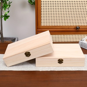 Caja de Madera Personalizada de Alta Calidad, Caja de Almacenamiento de Madera Natural con Tapa con Bisagras, Caja de Almacenamiento de Madera de Pino - Product Image 4