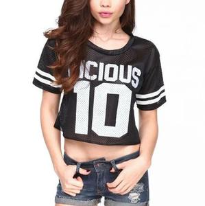 Camiseta de poliéster de gran tamaño Boxy Fit, ropa de calle estampada, camiseta de fútbol de malla para hombres y mujeres con nombre de equipo - Product Image 6