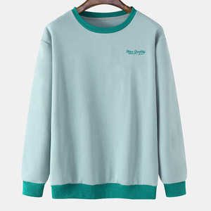 Sudadera de algodón grueso para hombre al por mayor, suéter de cuello redondo de forro polar suave, ropa deportiva con logo personalizado, proveedor de fábrica - Product Image 1