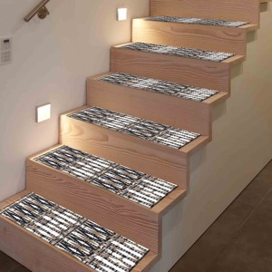 Brown And Navy Blue Rug, Modern Printed Rug with Geometric Pattern,Nonwoven Thin Rug - Product Image 2