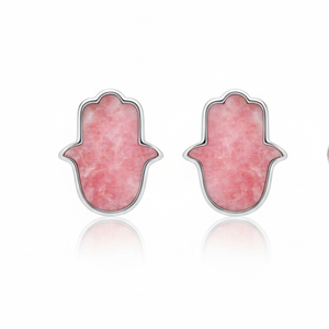 Boucles d'oreilles clous en argent sterling 925 pur véritable de qualité supérieure, forme Ahimsa, sertissage clos, finition haut de gamme, mignonnes, tendance, cadeau d'anniversaire - Product Image 1