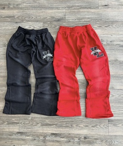 กางเกงวอร์มทรงหลวมขากว้างของผู้ชายผ้าฝ้ายโอเวอร์ไซส์ออกแบบโลโก้ได้ตามต้องการ - Product Image 1