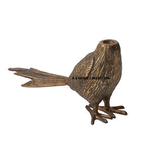 Top Vintage Look pájaro en forma de Color marrón hormigón único vela tarro para bodas y cenas fiestas decoración acabado antiguo - Product Image 1