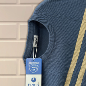 맞춤형 남성용 긴팔 레귤러 사이즈 컴퓨터 니트 330g 스웨터 크루넥 일반 색상 겨울 스타일 MOQ 120개 ODM 공급 - Product Image 6