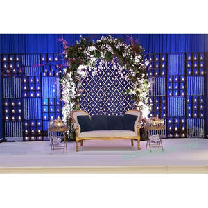 Attractive Wedding <b>Backdrop</b> Stage Decoration Wedding Stage Candle Back-walls Indian Wedding Candle Metal <b>Stand</b> - Product Image 6