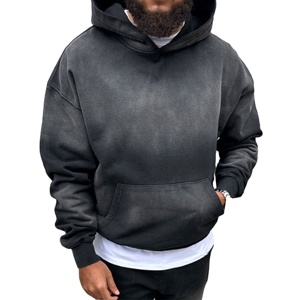 Precio al por mayor de calidad superior 2025 última ropa de calle personalizada en blanco lavado ácido Sudadera con capucha nueva Sudadera con capucha de peso pesado para hombres - Product Image 2