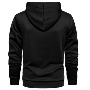 Sweat à capuche confortable en coton avec manches rayées pour homme, nouvelle collection 2023, couleur noire - Product Image 3