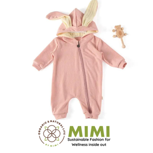 100% coton biologique bébé fille cadeaux mignon nouveau-né côtelé lapin queue barboteuse de pâques avec 3D lapin oreille chapeau et chaussettes Mimi organique - Product Image 6