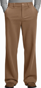 Pantalons de travail décontractés pour hommes, plissés, vintage, style old money, jambes larges, baggy, vente en gros - Product Image 6