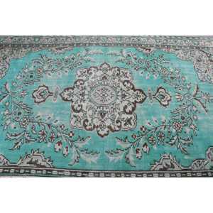 Alfombra Grande Vintage de 5,8x9,2 pies (178x279 cm), Alfombra Turca Azul del Suroeste - Product Image 5