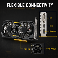 Nueva Tarjeta Gráfica GTX 1660 SUPER de 6GB GDDR6 PCI Express de 192 Bits con Doble Ventilador para Juegos en 4K para PC de Escritorio