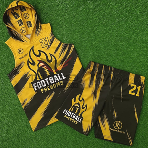 Ensemble d'uniformes sportifs 7v7 personnalisés de haute qualité, respirant, à séchage rapide, sans manches, grande taille, faible MOQ, impression numérique, nom de l'équipe - Product Image 2