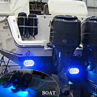 ANHEART - Luz Marina de 12 V IP68 de 9 W, Lámpara LED Sumergible Azul para Barcos, Yates y Embarcaciones