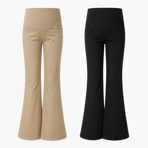 <span class=keywords><strong>Pantalon</strong></span> de maternité <span class=keywords><strong>grande</strong></span> <span class=keywords><strong>taille</strong></span> en coton légèrement élastique, coupe décontractée et professionnelle, du M au 6XL - Product Image 3