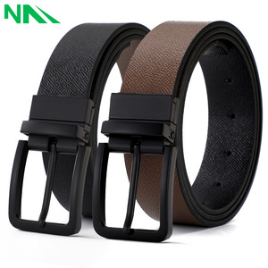 Alta calidad nuevo duradero ecológico 3,3 cm ancho cinturón de cuero dividido estilo Formal ajustable con hebilla de aleación Material de piel de vaca - Product Image 1