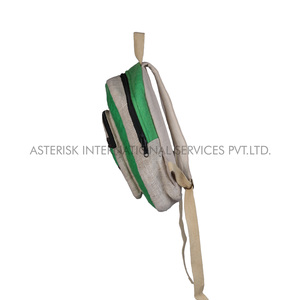 Sac à dos en chanvre vert pour écoliers, étudiants filles, sac à dos polyvalent réglable en chanvre classique fait à la main - Product Image 3