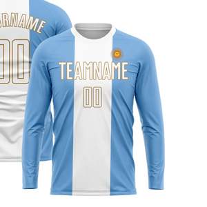 Good Quality Vertical Stripe Long Sleeve Soccer <b>Jersey</b> Football Match Training <b>Shirt</b> Lightweight Sports Uniform for <b>Men</b> Teams - Product Image 2