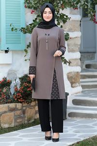 Abaya en tissu satiné de Dubaï pour femmes, vêtements modernes, décontractés, modestes, robe courte en lin, look musulman traditionnel, pour décontracté et formel - Product Image 4
