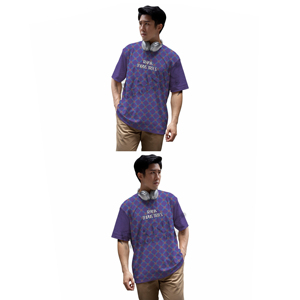 เสื้อยืดลำลองสำหรับผู้ชายในเมืองผ้าฝ้ายระบายอากาศได้ดีทรงโอเวอร์ไซส์เสื้อธรรมดาสำหรับใส่สบายในชีวิตประจำวัน - Product Image 1