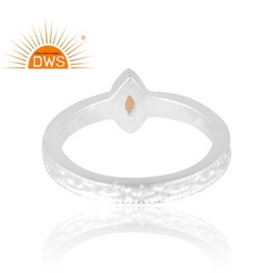 Design élégant 925 Sterling Silver Natural Citrine Gemstone Ring Bijoux personnalisés pour les femmes Cadeau pour elle - Product Image 2