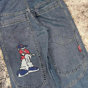 Men's Denim <b>Shorts</b> Custom Embroidery Logo Streetwear Vintage Solid Loose Fit Gigantic Pockets <b>Wide</b> <b>Leg</b> High Quality Eco-Friendly - Product Image 3