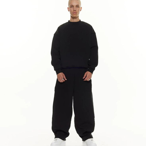 Trajes de chándal 550GSM para hombre, chándal de 2 piezas, conjuntos de trajes para correr, medio cuello alto y pantalones de chándal, entrenamiento informal - Product Image 1