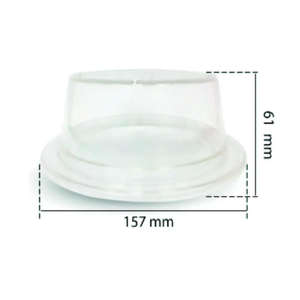 Couverture en plastique transparente pour sushi de 5,5 pouces, qualité alimentaire, pour emballages à emporter et livraison - Product Image 1