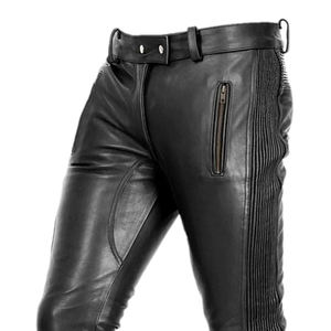 กางเกงหนังผู้ชายสไตล์ลำลองแบบใหม่ ทรงตรง เอวต่ำ ระบายอากาศได้ดี รับสกรีนโลโก้ ราคาส่งจากโรงงาน - Product Image 5