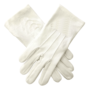 ถุงมือผ้าฝ้ายสีขาวสำหรับพิธีกรรมในโบสถ์  แบบนุ่ม ระบายอากาศได้ดี  ปักลายตามสั่งจากผู้ผลิต - Product Image 2