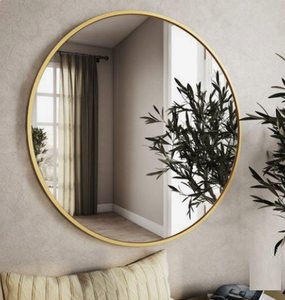 Miroir mural décoratif pour la maison miroir à cadre en métal doré de grande vente en gros design élégant encadré - Product Image 4