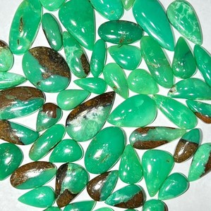 Pierres précieuses de chrysoprase verte naturelle Mix Shape Cabochon Cut InfinityStones Pierres en vrac en gros pour la fabrication de bijoux Poli - Product Image 1