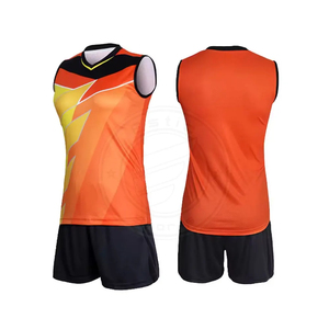 Maillots de volley-ball unisexes personnalisés avec nom d'équipe imprimés par sublimation, ensembles uniformes 100% polyester - Product Image 1