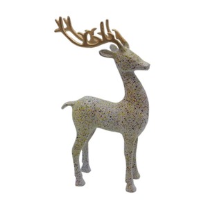 Fancy Design Aluminum <b>Reindeer</b> Sculptures White Wash Finished Abstract Figurines for Home Living Room Decor Desktop Sculpture - Product Image 1