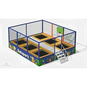 Équipement de parc de trampolines olympiques commerciaux, système de trampolines intérieures pour enfants à grande capacité avec 6 couchages - Product Image 1