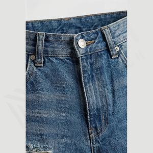 กางเกงยีนส์ขายาวลำลองผู้ชายแบบใหม่ แฟชั่นลายเรียบ สไตล์สตรีทแวร์ ปักลาย ติดกระดุม ทรงหลวม ผ้าฝ้าย รับสั่งทำ - Product Image 4