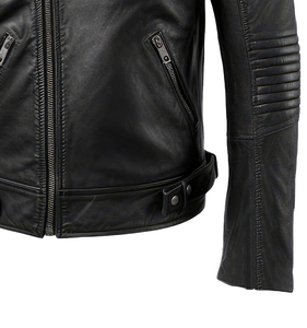Veste en cuir véritable élégante et de haute qualité pour homme, confortable, décontractée, style streetwear pour l'hiver, vente en gros pour motards - Product Image 4
