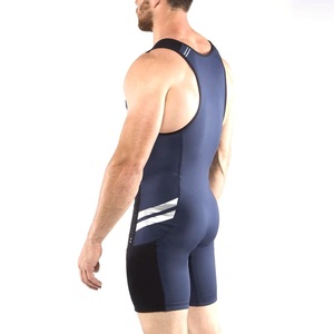 High Quality Spandex Professional Weightlifting Uniforms <b>Men</b> Wrestling <b>Singlets</b> Cheap Wrestling Uniform - Product Image 3